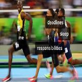 I'm as fast as Usain Bolt