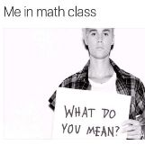 Me in Math Class, What Do You Mean?