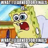 What I Learned For Finals Is...