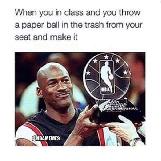 When You In Class And Throw Paper Ball In trash