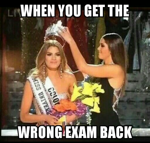When you get someone else's exam given back to you