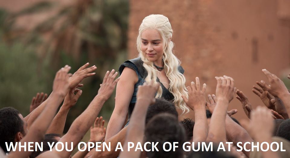 When You Open A Pack Of Gum At School
