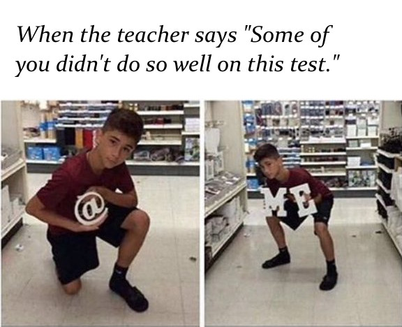 Who didn't do well on the exam?